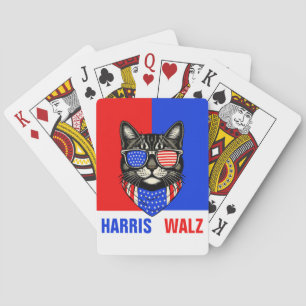 Harris Walz 2024 natuurlijk Pokerkaarten