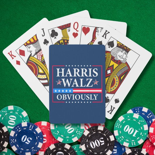 Harris Walz 2024 natuurlijk Pokerkaarten