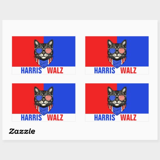 Harris Walz 2024 natuurlijk Rechthoekige Sticker (Vel)