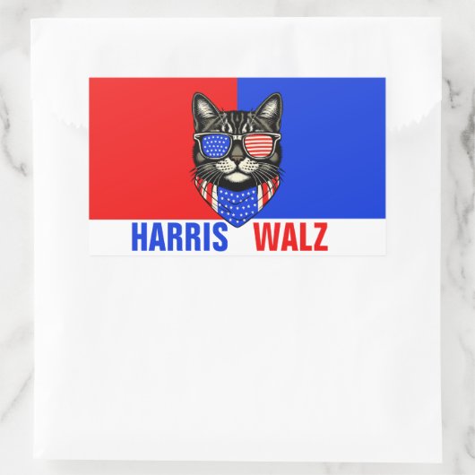 Harris Walz 2024 natuurlijk Rechthoekige Sticker (Tas)