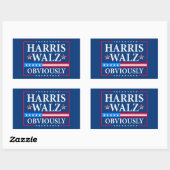 Harris Walz 2024 natuurlijk Rechthoekige Sticker (Vel)