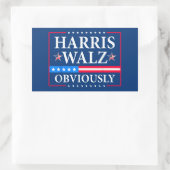 Harris Walz 2024 natuurlijk Rechthoekige Sticker (Tas)