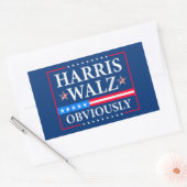 Harris Walz 2024 natuurlijk Rechthoekige Sticker (Envelop)