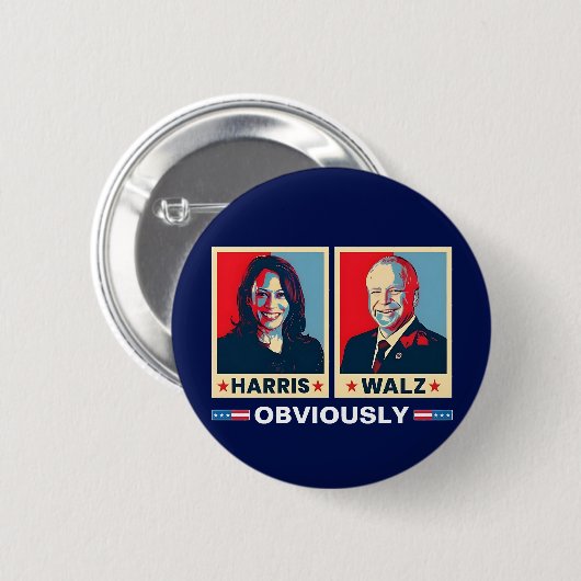Harris Walz 2024 natuurlijk Ronde Button 5,7 Cm (Voorkant /achterkant)