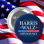 Harris Walz 2024 natuurlijk Ronde Button 5,7 Cm<br><div class="desc">Harris Walz 2024 natuurlijk</div>