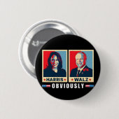 Harris Walz 2024 natuurlijk Ronde Button 5,7 Cm (Voorkant /achterkant)