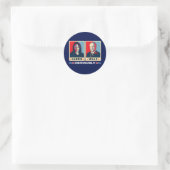 Harris Walz 2024 natuurlijk Ronde Sticker (Tas)