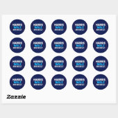 Harris Walz 2024 natuurlijk Ronde Sticker (Vel)