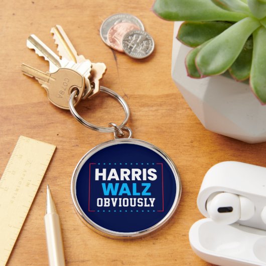 Harris Walz 2024 natuurlijk Sleutelhanger (Bureau)