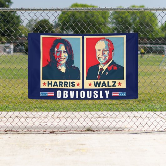 Harris Walz 2024 natuurlijk Spandoek (Insitu)