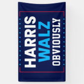 Harris Walz 2024 natuurlijk Spandoek (Verticaal)