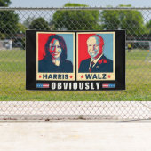 Harris Walz 2024 natuurlijk Spandoek (Insitu)