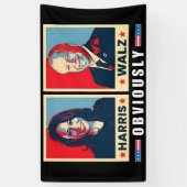 Harris Walz 2024 natuurlijk Spandoek (Verticaal)