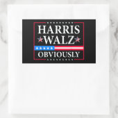 Harris Walz 2024 natuurlijk | Tim Walz Rechthoekige Sticker (Tas)