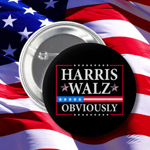 Harris Walz 2024 natuurlijk   Tim Walz Ronde Button 5,7 Cm