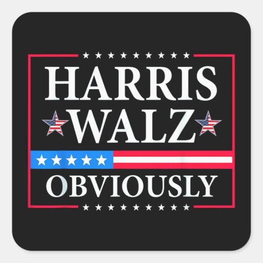 Harris Walz 2024 natuurlijk | Tim Walz Vierkante Sticker (Voorkant)