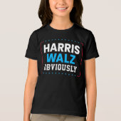 Harris Walz 2024 natuurlijk Tri-Blend Shirt (Voorkant)