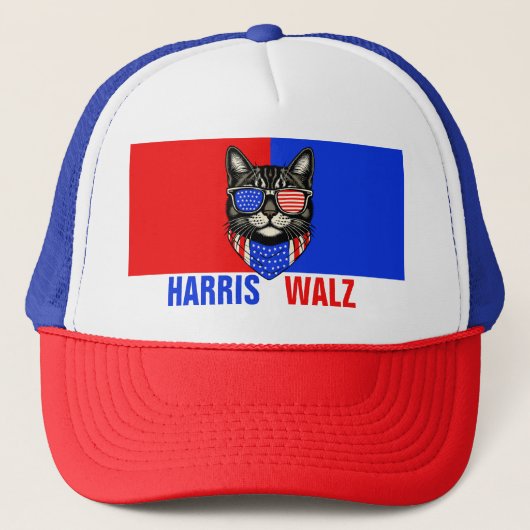 Harris Walz 2024 natuurlijk Trucker Pet (Voorkant)