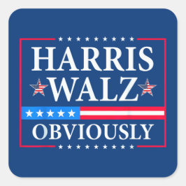 Harris Walz 2024 natuurlijk Vierkante Sticker