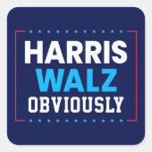 Harris Walz 2024 natuurlijk Vierkante Sticker (Voorkant)