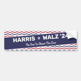 Harris Walz 2024 - Niemand staat boven de wet Bumpersticker