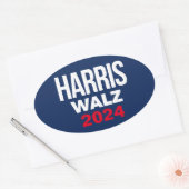 Harris Walz 2024 Ovale Sticker (Envelop)
