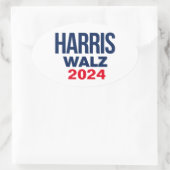 HARRIS WALZ 2024 OVALE STICKER (Tas)