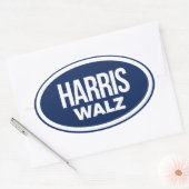 Harris Walz 2024 Ovale Sticker (Envelop)