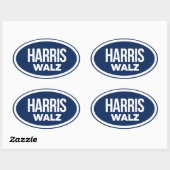 Harris Walz 2024 Ovale Sticker (Vel)