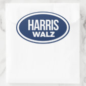 Harris Walz 2024 Ovale Sticker (Tas)
