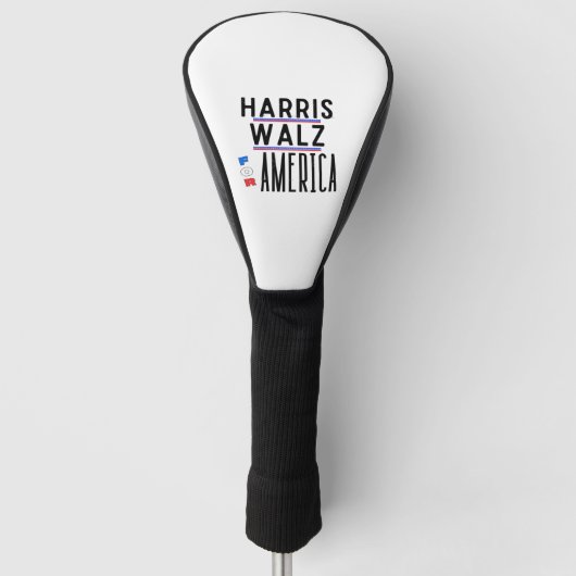 Harris Walz 2024 Pin Golfheadcover (Voorkant)