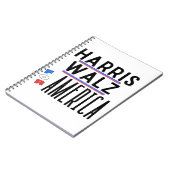 Harris Walz 2024 Pin Notitieboek (Linkerzijde)
