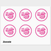 Harris Walz 2024 Pink Ronde Sticker (Vel)