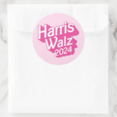 Harris Walz 2024 Pink Ronde Sticker (Tas)