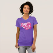 Harris Walz 2024 Pink T-shirt (Voorkant volledig)
