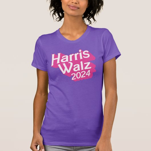 Harris Walz 2024 Pink T-shirt (Voorkant)
