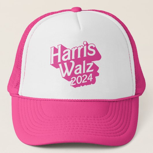 Harris Walz 2024 Pink Trucker Pet (Voorkant)
