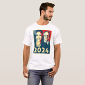 Harris Walz 2024 Poster T-shirt (Voorkant volledig)