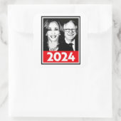 Harris Walz 2024 Poster Vierkante Sticker (Tas)