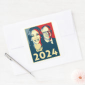 Harris Walz 2024 Poster Vierkante Sticker (Envelop)