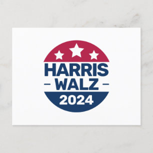 Harris Walz 2024: President Patriottisch Briefkaart