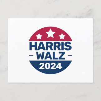 Harris Walz 2024: President Patriottisch Briefkaart