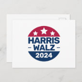 Harris Walz 2024: President Patriottisch Briefkaart (Voorkant / Achterkant)