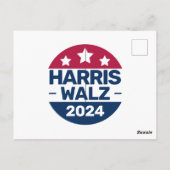 Harris Walz 2024: President Patriottisch Briefkaart (Achterkant)