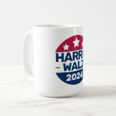 Harris Walz 2024: President Patriottisch Koffiemok (Voorkant links)