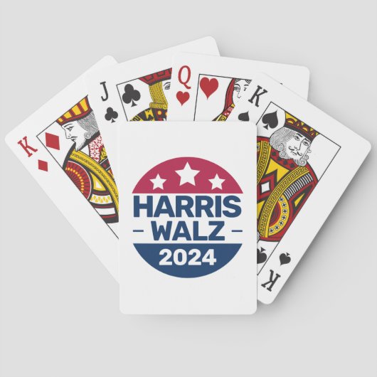 Harris Walz 2024: President Patriottisch Pokerkaarten (Achterkant)