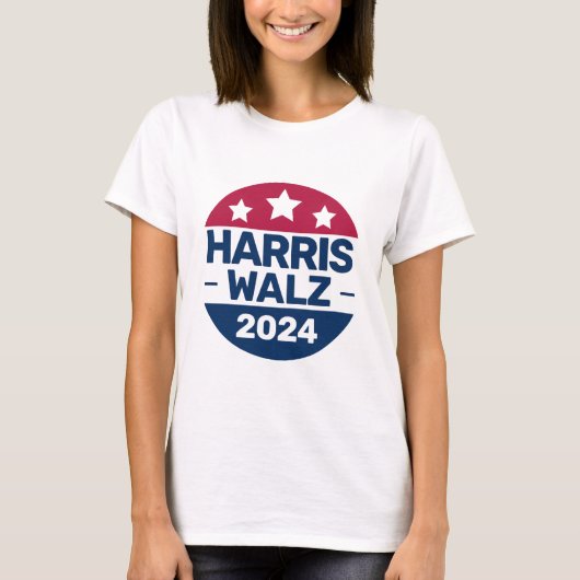 Harris Walz 2024: President Patriottisch T-shirt (Voorkant)