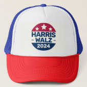 Harris Walz 2024: President Patriottisch Trucker Pet (Voorkant)