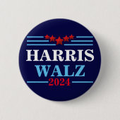 Harris Walz 2024 President - Tim Walz Ronde Button 5,7 Cm (Voorkant)