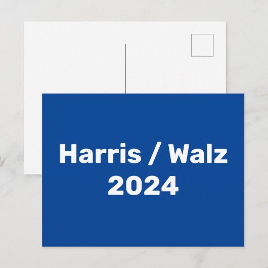 Harris / Walz 2024 Presidentiële campagne Briefkaart (Voorkant / Achterkant)